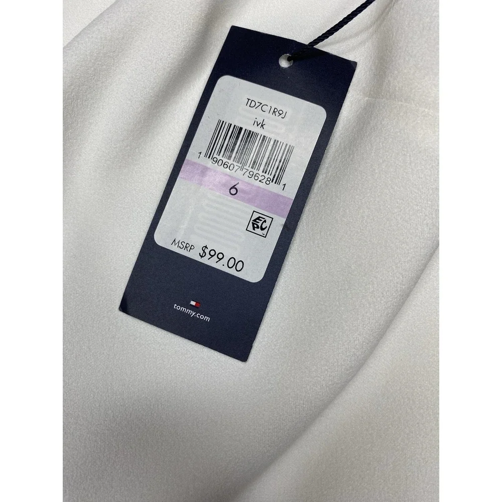 Tommy Hilfiger Shift Dress Black White Gold Accents Size 6 Color Block *NWT $99 - Picture 5 of 9